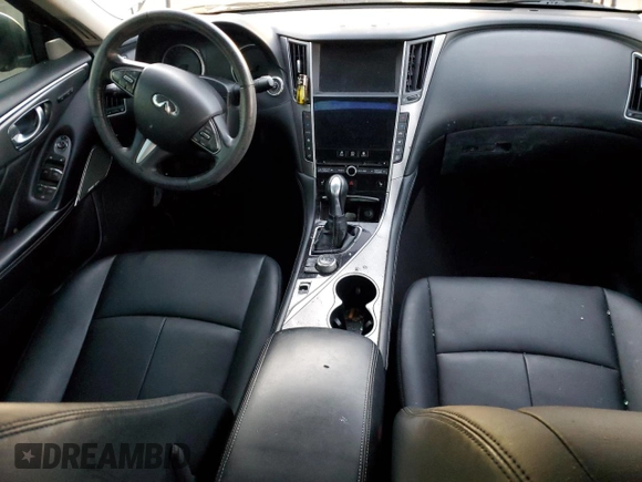 2017 Infiniti Q50 2.0t Premium with VIN JN1CV7AR7HM682645, listed as a Copart auction lot 83334894 with 0 mi miles and Salvage Title. Bid and sale history available at carsss.com. Image 8.