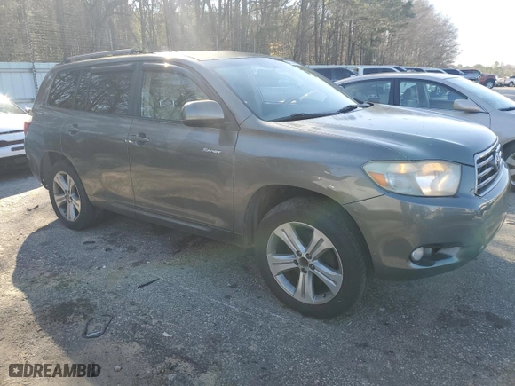 2008 Toyota Highlander Sport with VIN JTEDS43AX82034370, listed as a Copart auction lot 47774225 with 187,617 mi miles and Salvage Title. Bid and sale history available at carsss.com. Image 4.