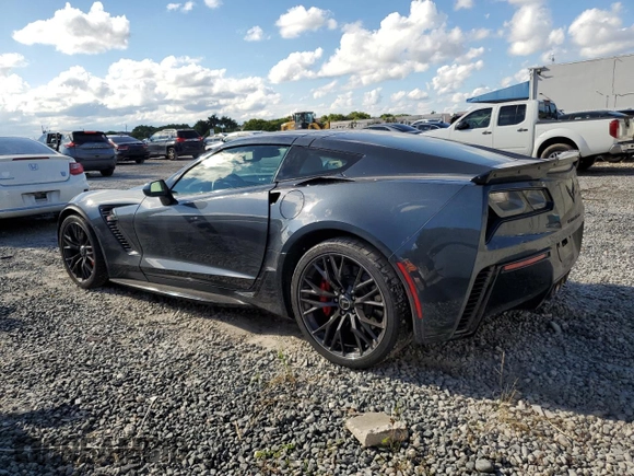 2019 Chevrolet Corvette Z06 2LZ with VIN 1G1YR2D62K5603808, listed as a Copart auction lot 72584024 with 20,285 mi miles and Salvage Title. Bid and sale history available at carsss.com. Image 2.
