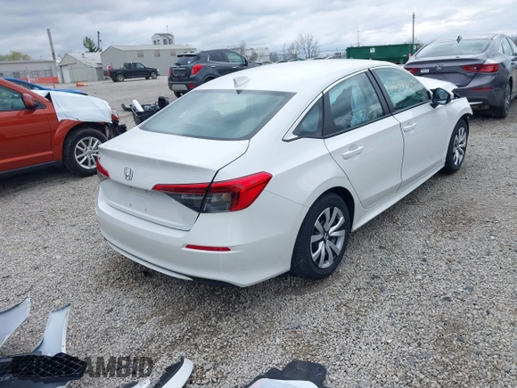 2022 Honda Civic Sedan LX with VIN 2HGFE2F28NH509970, listed as a IAAI auction lot 42038155 with 16,522 mi miles. Bid and sale history available at carsss.com. Image 4.