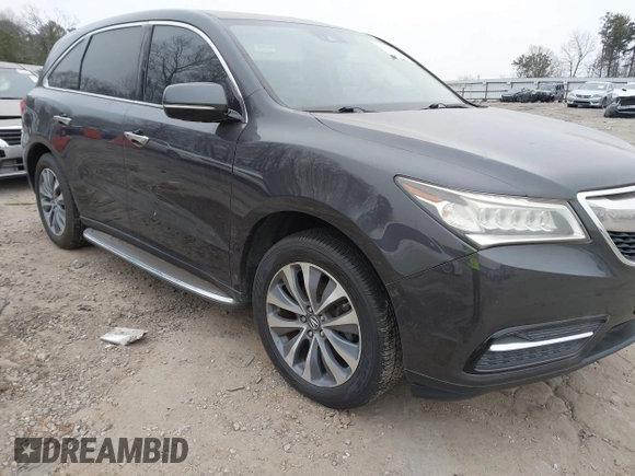 2016 Acura MDX w/Tech with VIN 5FRYD3H40GB018685, listed as a IAAI auction lot 41394033 with 148,990 mi miles. Bid and sale history available at carsss.com. Image 1.
