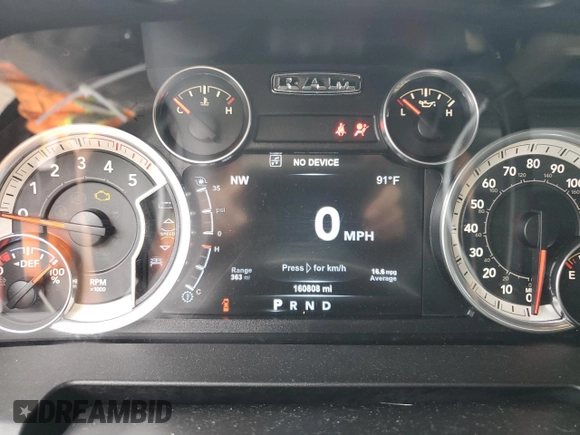 2015 Ram 2500 SLT with VIN 3C6UR5DL3FG558266, listed as a Copart auction lot 71661364 with 160,808 mi miles and Salvage Title. Bid and sale history available at carsss.com. Image 9.
