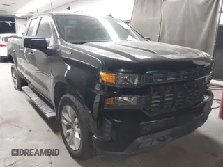 2020 Chevrolet Silverado 1500 Custom with VIN 1GCRWBEF0LZ247758, listed as a IAAI auction lot 40836607 with 83,727 mi miles. Bid and sale history available at carsss.com. Image 1.