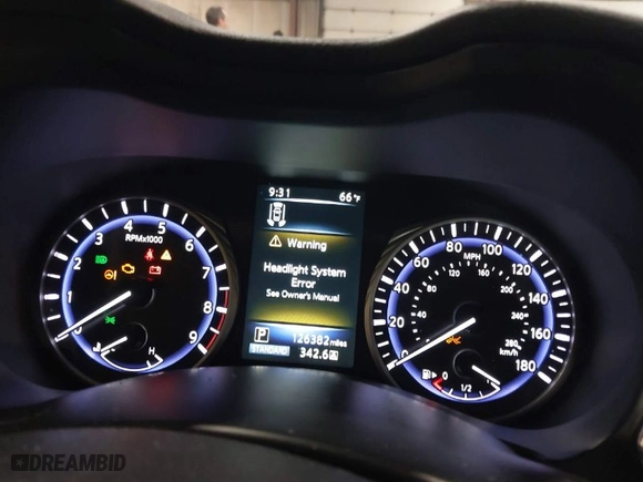 2015 Infiniti Q50 with VIN JN1BV7ARXFM409367, listed as a IAAI auction lot 41912056 with 126,382 mi miles. Bid and sale history available at carsss.com. Image 7.