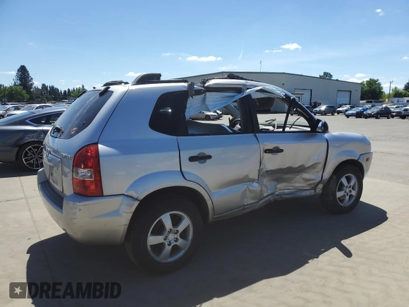 2005 Hyundai Tucson GL with VIN KM8JM12B25U076246, listed as a Copart auction lot 54030704 with 0 mi miles and Salvage Title. Bid and sale history available at carsss.com. Image 3.