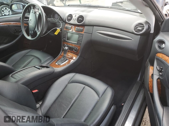 2008 Mercedes-Benz CLK 350 with VIN WDBTJ56H48F241149, listed as a Copart auction lot 43001345 with 39,222 mi miles and Salvage title. Bid and sale history available at DreamBid. Image 8.