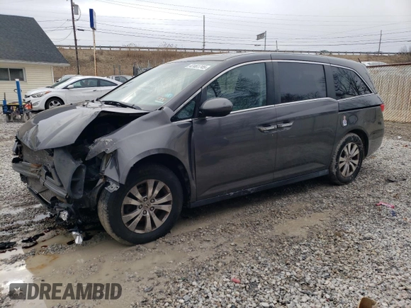 2014 Honda Odyssey EX-L with VIN 5FNRL5H67EB006410, listed as a Copart auction lot 47461745 with 133,774 mi miles and Salvage Title. Bid and sale history available at DreamBid. Image 1.