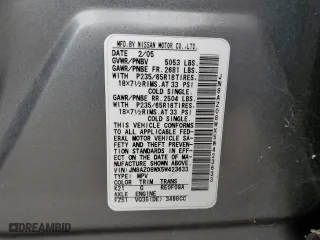 2005 Nissan Murano SL with VIN JN8AZ08WX5W423633, listed as a Copart auction lot 71242864 with 121,301 mi miles and Salvage Title. Bid and sale history available at carsss.com. Image 15.