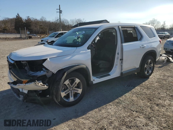 2025 Honda Pilot EX-L with VIN 5FNYG1H49SB016651, listed as a Copart auction lot 43336555 with 0 mi miles and Salvage Title. Bid and sale history available at carsss.com. Image 1.