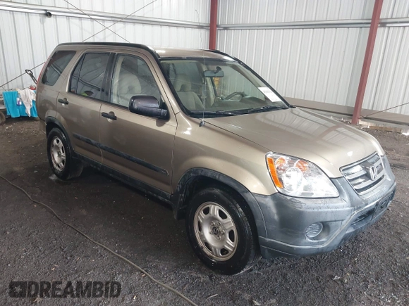 2005 Honda CR-V LX with VIN JHLRD68565C001659, listed as a IAAI auction lot 42162314 with 155,212 mi miles and . Bid and sale history available at carsss.com. Image 1.