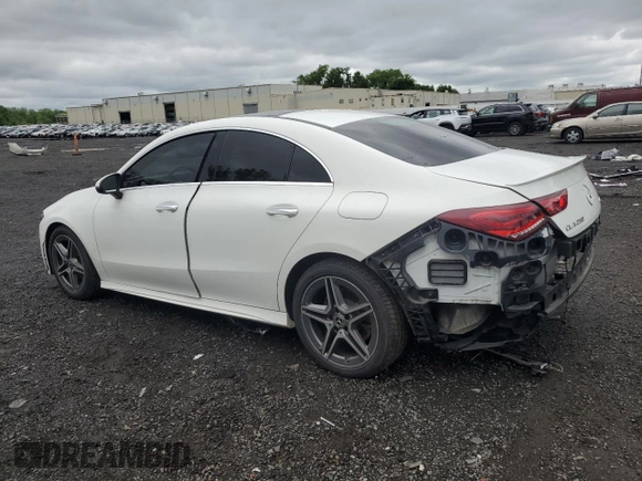 2021 Mercedes-Benz CLA 250 with VIN W1K5J4HB6MN176338, listed as a Copart auction lot 57954255 with 41,503 mi miles and Salvage title. Bid and sale history available at DreamBid. Image 2.