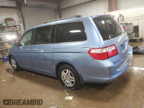 2005 Honda Odyssey EX-L with VIN 5FNRL38725B097759, listed as a Copart auction lot 49485295 with 199,008 mi miles and Salvage title. Bid and sale history available at DreamBid. Image 2.