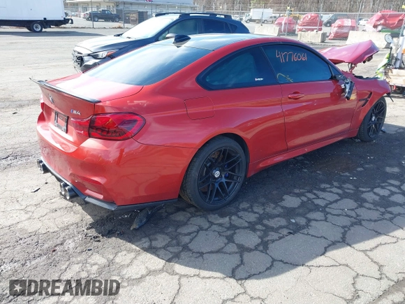 2015 BMW M4 with VIN WBS3R9C54FK329689, listed as a IAAI auction lot 41776061 with Not Provided miles. Bid and sale history available at carsss.com. Image 4.