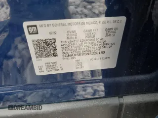 2022 Chevrolet Equinox LS z VIN 3GNAXSEV5NS228180, wystawiony jako Copart lot #52124125 z przebiegiem 12 639 mil mil oraz Czysty tytuł • Clean title. Historia ofert i sprzedaży dostępna na DreamBid. Obrazek 13.
