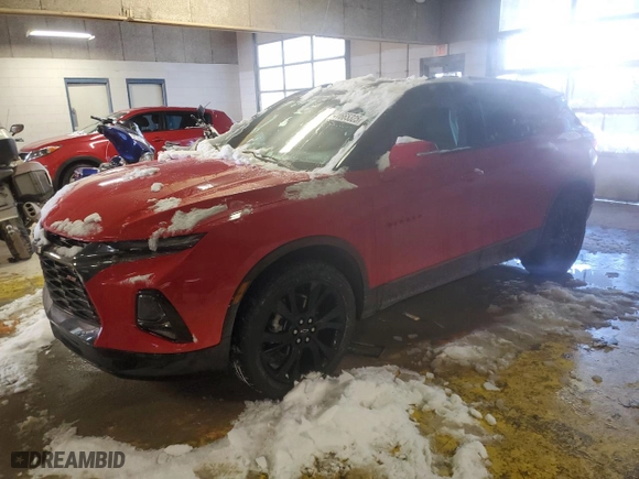 2022 Chevrolet Blazer RS with VIN 3GNKBERS9NS169056, listed as a Copart auction lot 41665325 with 28,686 mi miles and Salvage Title. Bid and sale history available at carsss.com. Image 1.