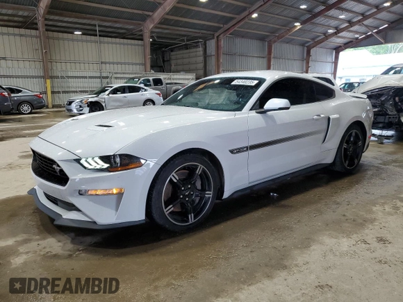 2020 Ford Mustang GT with VIN 1FA6P8CF5L5126582, listed as a Copart auction lot 54340235 with 32,634 mi miles and Salvage title. Bid and sale history available at DreamBid. Image 1.