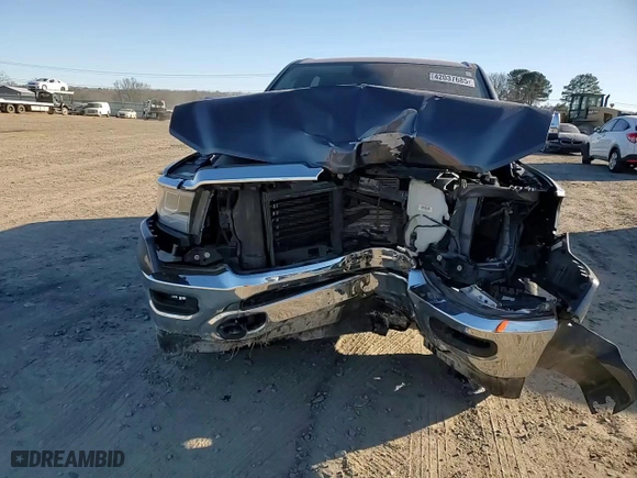 2021 Ram 1500 Laramie with VIN 1C6SRFJTXMN665384, listed as a Copart auction lot 42037685 with 76,836 mi miles and Salvage Title. Bid and sale history available at carsss.com. Image 11.