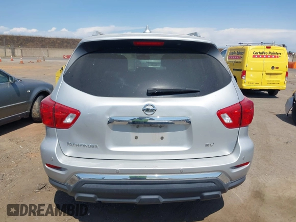 2019 Nissan Pathfinder SV with VIN 5N1DR2MN1KC624928, listed as a IAAI auction lot 42571925 with 77,427 mi miles and . Bid and sale history available at DreamBid. Image 16.