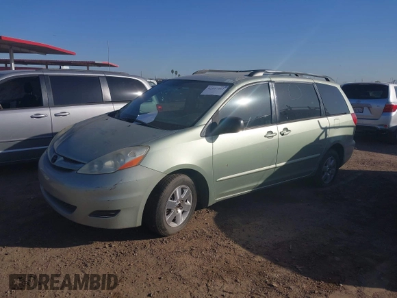 2006 Toyota Sienna CE with VIN 5TDZA23C76S543941, listed as a IAAI auction lot 42107462 with 292,000 mi miles and . Bid and sale history available at DreamBid. Image 2.