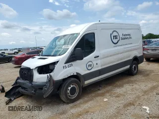 2023 Ford Transit Cargo with VIN 1FTBW9C89PKB88609, listed as a Copart auction lot 54909845 with 25,083 mi miles and Salvage title. Bid and sale history available at DreamBid. Image 1.