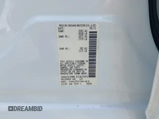 2021 Nissan LEAF SV with VIN 1N4AZ1CV0MC556505, listed as a IAAI auction lot 42438895 with 20,249 mi miles and . Bid and sale history available at DreamBid. Image 9.