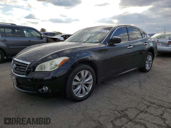 2011 Infiniti M37 with VIN JN1BY1AR0BM375518, listed as a Copart auction lot 81887374 with 136,543 mi miles and Salvage Title. Bid and sale history available at carsss.com. Image 1.