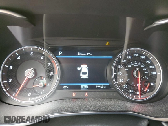 2021 Genesis G70 2.0T z VIN KMTG44LA7MU066768, wystawiony jako Copart lot #79995804 z przebiegiem 19 460 mil mil oraz Nie do naprawy • Non repairable. Historia ofert i sprzedaży dostępna na DreamBid. Obrazek 9.