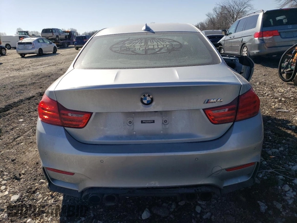 2015 BMW M4 with VIN WBS3R9C57FK331291, listed as a Copart auction lot 47927615 with 156,854 mi miles and Salvage Title. Bid and sale history available at carsss.com. Image 6.