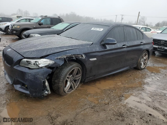 2016 BMW 5 Series 550i xDrive with VIN WBAKP9C58GD980383, listed as a Copart auction lot 38402794 with 64,120 mi miles and Salvage Title. Bid and sale history available at carsss.com. Image 1.