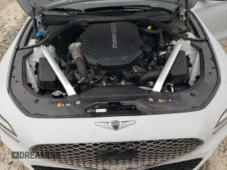 2023 Genesis G70 3.3T with VIN KMTG54TE7PU107887, listed as a Copart auction lot 80254334 with 24,294 mi miles and Salvage Title. Bid and sale history available at DreamBid. Image 11.
