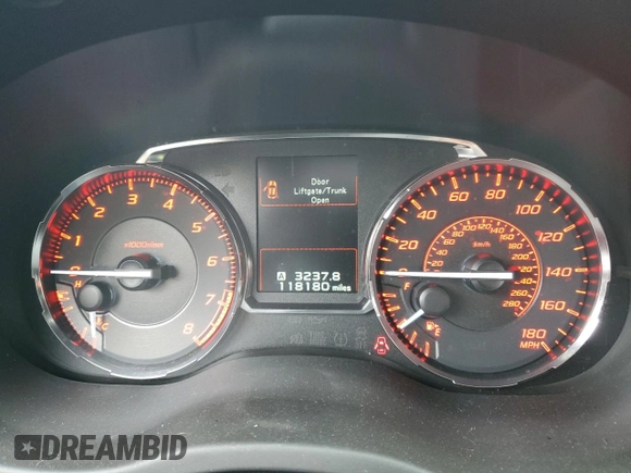 2016 Subaru WRX Premium with VIN JF1VA1E62G9824048, listed as a Copart auction lot 85634094 with 118,180 mi miles and Salvage Title. Bid and sale history available at carsss.com. Image 9.