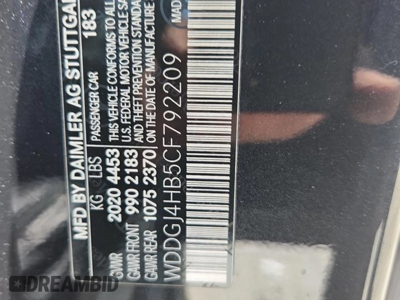2012 Mercedes-Benz C 250 with VIN WDDGJ4HB5CF792209, listed as a Copart auction lot 61871725 with 172,017 mi miles and Clean title. Bid and sale history available at DreamBid. Image 12.