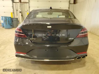 2023 Genesis G70 2.0T with VIN KMTG34TA2PU135177, listed as a Copart auction lot 46013024 with 242 mi miles. Bid and sale history available at carsss.com. Image 6.