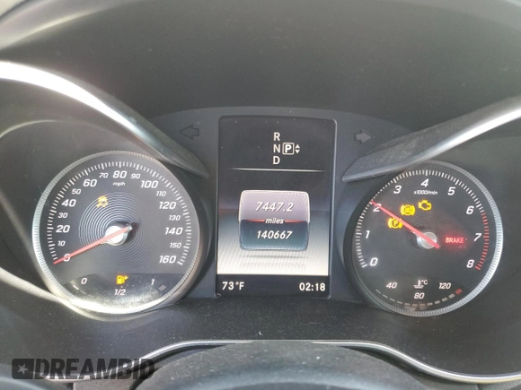 2015 Mercedes-Benz C-Class C 400 with VIN 55SWF6GB5FU034186, listed as a Copart auction lot 46135635 with 140,667 mi miles and Clean Title. Bid and sale history available at carsss.com. Image 9.