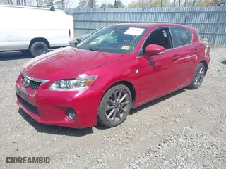 2012 Lexus CT 200h with VIN JTHKD5BH0C2080386, listed as a IAAI auction lot 42127670 with 153,019 mi miles. Bid and sale history available at carsss.com. Image 2.