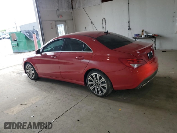 2018 Mercedes-Benz CLA with VIN WDDSJ4EB5JN588110, listed as a Copart auction lot 55221985 with 37,070 mi miles and Non Repairable. Bid and sale history available at carsss.com. Image 2.