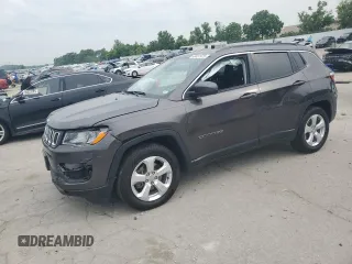 2019 Jeep Compass Latitude with VIN 3C4NJCBB8KT855148, listed as a Copart auction lot 60451975 with 60,033 mi miles and Salvage title. Bid and sale history available at DreamBid. Image 1.