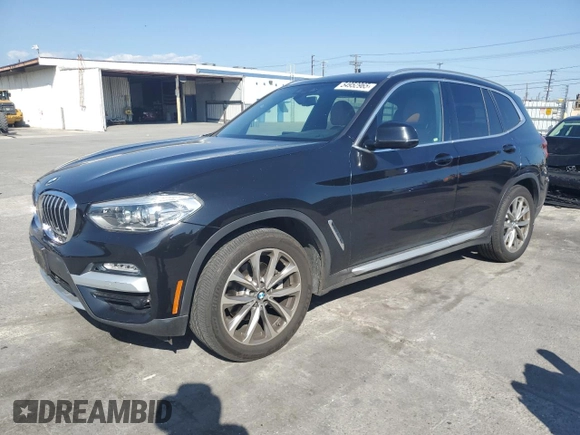 2019 BMW X3 xDrive30i with VIN 5UXTR9C53KLP81188, listed as a Copart auction lot 54952965 with 39,281 mi miles and Salvage Title. Bid and sale history available at DreamBid. Image 1.