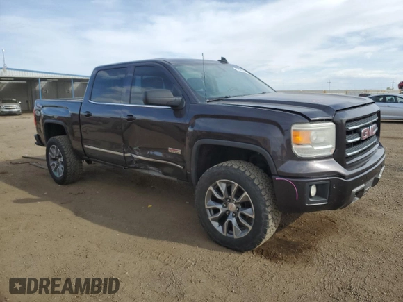2015 GMC Sierra 1500 SLT with VIN 3GTU2VEJ5FG382105, listed as a Copart auction lot 52386795 with 115,270 mi miles and Salvage Title. Bid and sale history available at DreamBid. Image 4.