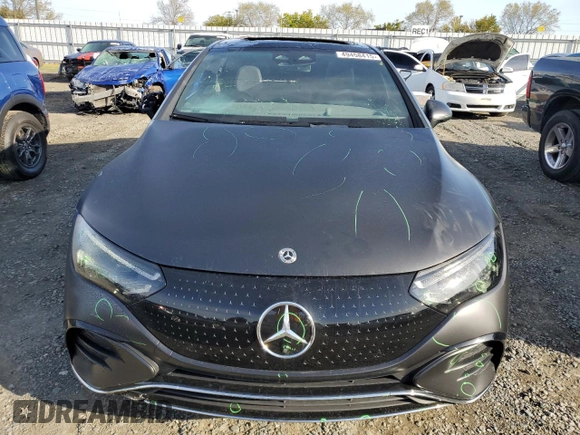 2023 Mercedes-Benz EQE with VIN W1KEG2BB6PF017233, listed as a Copart auction lot 49458415 with 11,636 mi miles and Salvage Title. Bid and sale history available at carsss.com. Image 5.