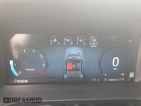 2024 Ford F-150 XLT with VIN 1FTFW3L89RKD35576, listed as a Copart auction lot 49867725 with 8,608 mi miles and Salvage Title. Bid and sale history available at DreamBid. Image 9.