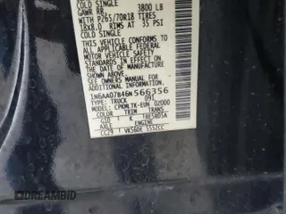 2006 Nissan Titan SE с VIN 1N6AA07B46N566356, выставлен на аукционе Copart как лот 54855565 с пробегом 221 595 миль миль и Списание • Salvage title. История ставок и продаж доступна на DreamBid. Изображение 12.