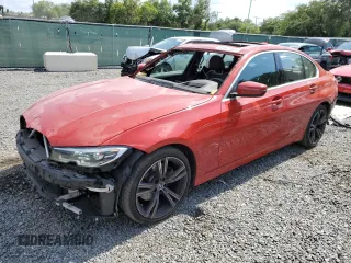 2020 BMW 3 Series 330i with VIN 3MW5R1J01L8B44177, listed as a Copart auction lot 53587184 with 54,326 mi miles and Salvage Title. Bid and sale history available at carsss.com. Image 1.