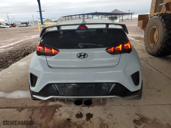 2020 Hyundai Veloster Turbo with VIN KMHTH6AB8LU028582, listed as a Copart auction lot 48250695 with 41,607 mi miles and Salvage Title. Bid and sale history available at carsss.com. Image 6.