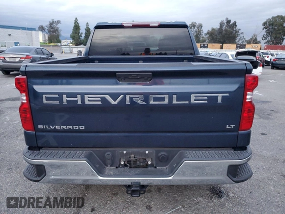 2022 Chevrolet Silverado 1500 LT with VIN 1GCPACEK5NZ630252, listed as a Copart auction lot 82709634 with 33,954 mi miles and Salvage Title. Bid and sale history available at carsss.com. Image 6.