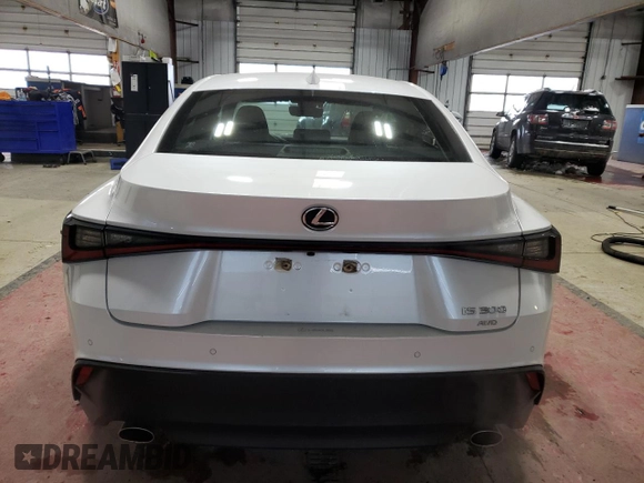 2021 Lexus IS with VIN JTHC81F20M5047119, listed as a Copart auction lot 87602185 with 16,575 mi miles and Salvage Title. Bid and sale history available at carsss.com. Image 6.