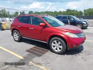 2007 Nissan Murano SL with VIN JN8AZ08T97W507791, listed as a IAAI auction lot 42779025 with 160,342 mi miles and . Bid and sale history available at DreamBid. Image 1.
