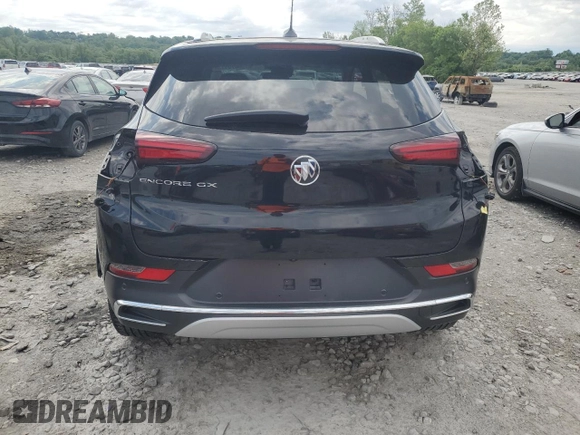 2021 Buick Encore GX Essence with VIN KL4MMFSL3MB151001, listed as a Copart auction lot 56675175 with 20,099 mi miles and Salvage title. Bid and sale history available at DreamBid. Image 6.