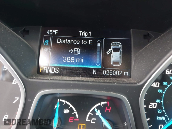 2014 Ford Escape Titanium with VIN 1FMCU9J92EUE01077, listed as a IAAI auction lot 41642337 with 26,002 mi miles. Bid and sale history available at carsss.com. Image 15.