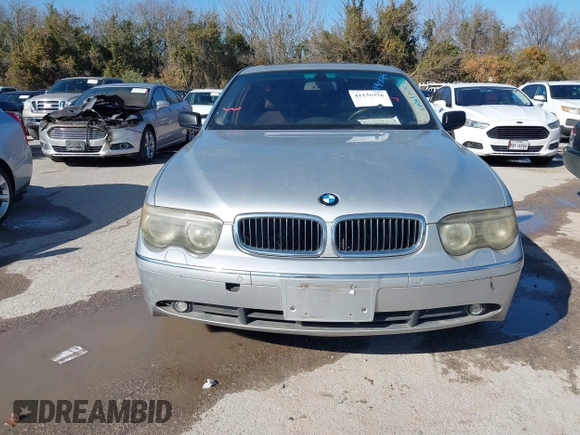 2003 BMW 7 Series 745Li with VIN WBAGN63403DR16026, listed as a IAAI auction lot 41140076 with Not Provided miles and . Bid and sale history available at DreamBid. Image 6.